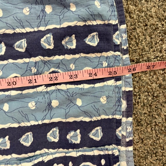 Vintage Sport Hartley Shirt Mens Small Blue Patterned Short Sleeve Casual - Picture 7 of 8